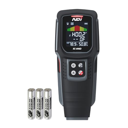 NDI 098D 5‑in‑1 Stud Finder Wall Scanner with Laser Liner – Precise Stud, Metal, Pipe & Live Wire Detection + Moisture Scan & Laser Guide