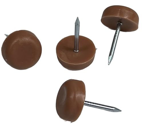 Nail On Furniture Glides/Flat Head/Chair Foot Glides in Brown Pack of 20/ Choose Your Size! (1”,3/4”,1/2”,5/8”,7/8”) by E.H.C (5/8" Diameter) - size: 5/8" diameter