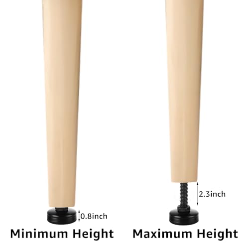 20Pack Adjustable Leveling Feet, 3/8”-16 Thread Heavy Duty Furniture Levelers, Adjustable Table Feet with T Nut Bolt for Chairs Cabinets Sofa Workbenches and Furniture Legs