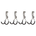 Rubbermaid Universal Powder Coaded Metallic Fasttrack Hanging Garage Hook Organizers for Ladder, Tool, and Bike Storage (4 Pack)