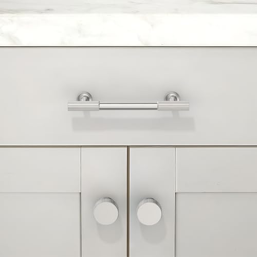 10 Pack Brushed Satin Nickel Cabinet Pulls 4 Inch(102mm) Kitchen Cabinet Handles Solid Zinc Alloy Cabinet Hardware Drawer Pulls - color: Brushed Satin Nickel, size: 4" Hole Center