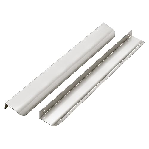 Ravinte Silver Finger Edge Pulls Drawer Edge Pulls 300mm/11.8 inch 6 Pack - size: 8.8" Hole Center,11.8" Overall Length