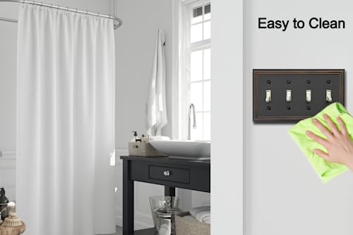 OKAWYC Quadruple Toggle Light Switch Cover Adler Metal Wall Plate, 2-Pack Aged Bronze 2 Gang, Light Switch Cover Decorative Wallplate, Durable - style: 4 Toggle 2PK