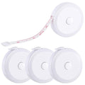 4 Pack Soft Retractable Measuring Tape,60-Inch 150cm,White Double Scale Measurement Tape,for Body Measuring Sewing Tailor Cloth Knitting Home Craft Measurements - color: 4 Pack (white)