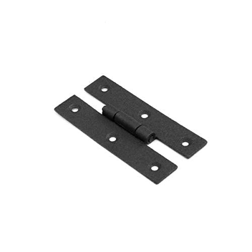 Renovators Supply Flush Mount Cabinet Hinges - Wrought Iron H Hinges for Cabinet Doors - Heavy Duty Cabinet Door Hinges - Kitchen Cupboard Hinges - Colonial Hinges for Home Improvement - Pack of 40 - size: Pack of 40