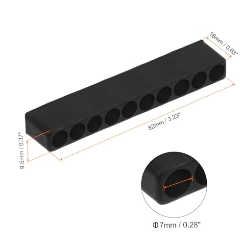 HARFINGTON 10pcs Screwdriver Bit Holder Organizer 82x9.5x16mm 10 Holes Hex Drill Plastic Storage Case for Any 1/4" Metal Driver Bits - style: 10 Holes
