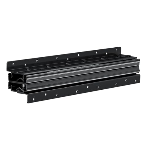 VEVOR Undermount Heavy Duty Drawer Slides, 16 24 32 40 Inch 260 lb Load Capacity Full Extension Ball Bearing Under Stair Cabinet Rails, Bottom Stair Cabinet Glides Track Runners(16inch, Black) - size: 16 Inch