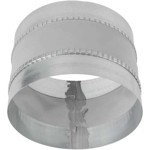 Repa Market 8" Inch Flexible Vibration And Noise Reducing Coupler - Female Fit Duct Connector – Galvanized Steel Coupling for Joining Two Male Duct Fittings – HVAC Ventilation Inline Joint - size: 8" Inch