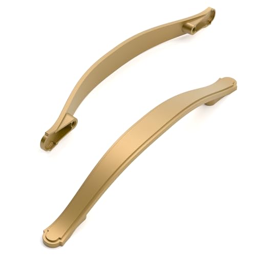Amerdeco 10 Pack Champagne Bronze Cabinet Pulls 5 Inch(128mm) Hole Center Drawer Pulls Cabinet Hardware Kitchen Cabinet Handles for Bathroom Dresser Pulls ZH0068 - color: Champagne Bronze, size: 5"/128MM Hole Center