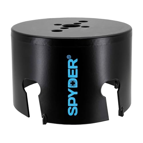 Spyder 4-inch Tungsten Carbide Tipped (TCT) Non-Arbored Hole Saw for Wood, MDF, Fiber Cement Board, Plastic, Porous Concrete Block, and More - size: 4