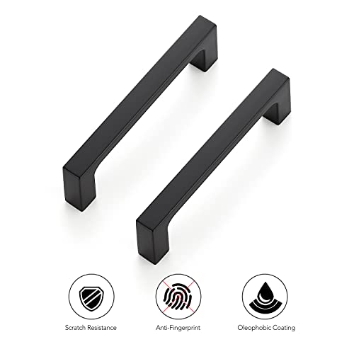 Ravinte Matte Black Kitchen Cabinet Handles 3-1/2 Inch Pulls 5 Pack - color: Matte Black, size: 3-1/2 Inches Hole Center