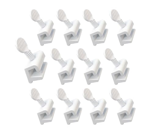 QCAA Sliding Window Security Lock, Aluminum, White Coated, 12 Pack, Made in Taiwan - color: White(1/8"), size: 12pack
