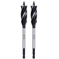 Wood Drill Bit 25/32 in. x 6-1/2 in. x 2Pcs Auger Drill Bits for Wood with 1/4 Inch Quick Change Hex Shank - size: 25/32 Inch