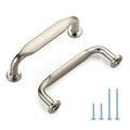 HOME EDIT Brushed Nickel Solid Cabinet Handles & Pulls 3 Inch 10 Pack - color: Brushed Nickel, size: 3 inches Hole Center