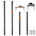 VEVOR Adjustable Table Legs, 24-40 in Round Steel Furniture Legs, 1200 lbs Max Load Heavy Duty, Quick Installation, Ideal for Home Office Desk DIY, Coffee Dinner Bar Tables, Workbenches, 4 PCS, Black - size: 3.3 x 3.3 x (23.6-40) in