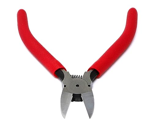 iexcell 5" Flush Cutter Side Cutter Wire Cutter Pliers Nippers Repair Tool, Black, Chrome-Vanadium Steel - size: 5.0 Inches