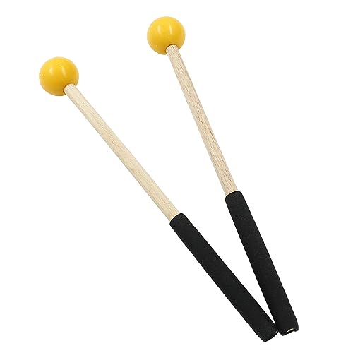 Bonsicoky 8 Inch Percussion Mallets, Yellow - color: Yellow