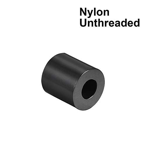 uxcell Nylon Round Spacer Washer 3.2mm ID 7mm OD 6mm Height for M3 Screws Black 100Pcs - size: 3.2mmx7mmx6mm