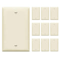 ENERLITES Blank Device Wall Plate, Gloss Finish, Standard Size 1-Gang 4.50" x 2.76", Polycarbonate Thermoplastic, 8801-LA-10PCS, Light Almond (10 Pack) - color: Light Almond, size: Standard Size