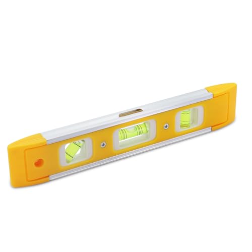 DTDNZKN 9" (23cm) Torpedo Level Magnetic with 3 Bubble Spirit Levels