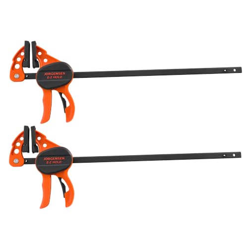 JORGENSEN E-Z Hold 2-Pack 8" One Hand Hobby Bar Clamps for Woodworking - size: 8"
