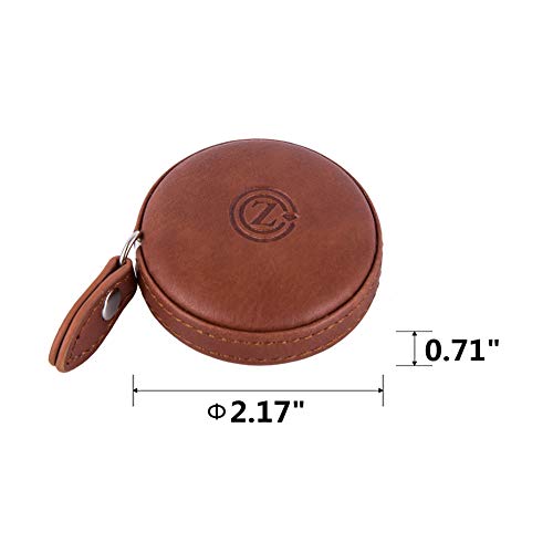 Sewing Tape Measure, Medical Body Cloth Tailor Craft Dieting Measuring Tape, 60 Inch/1.5M Dual Sided Retractable Ruler with Push Button Round - color: Brown 1 pack