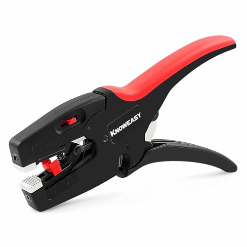 Knoweasy Upgraded Wire Stripper : 2-in-1 Heavy Duty Wire Stripper Plier and Cutter for 32-7 AWG (0.03mm²-10mm²), Essential Stripping and Cutting Tool for Professionals and DIY Enthusiasts - style: D3N2024