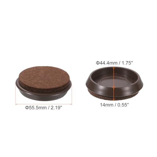uxcell Furniture Pads, 8 Pcs 1-3/4" Furniture Moving Pads Round Chair Legs Floors Protectors with Felt for Carpet Hardwood Floor Heavy Furniture - size: 1-3/4"