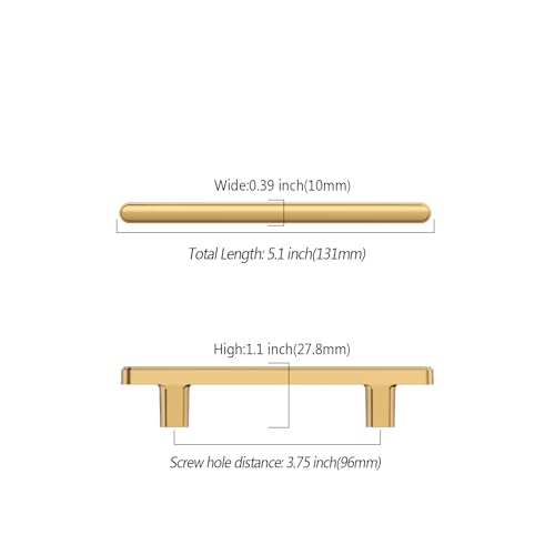 Asidrama 2244 10 Pack 3.75 Inch(96mm) Champagne Bronze Kitchen Cabinet Handles, Cabinet Pulls Kitchen Cabinet Hardware for Cupboard Drawer Pulls - color: Champagne Bronze, size: 3.75" Hole Center, style: 10 Pack
