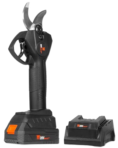 WEN 20V Max Brushless Cordless 1-3/16-Inch Pruning Shears with 2.0Ah Battery and Charger (20731) - style: Cordless Pruning Shear (w/ Battery & Charger)