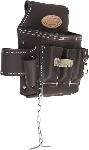 McGuire-Nicholas Electrician Tool Pouch, 12 Pocket, 1 Pack, Brown - style: 12 Pockets, Oil-Tanned Leather, Tool Pouch