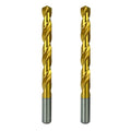 Greycore Tools 1/2 Inch x 6 Inch Cobalt Aircraft Extension Bit – 2 Pack M35 Cobalt Drill Bit, Industrial Titanium Coating – Drill Bits for Steel, Hard Metal, Cast Iron, Wood, Plastic (1/2" x 6") - size: 1/2" x 6", style: 6" Length