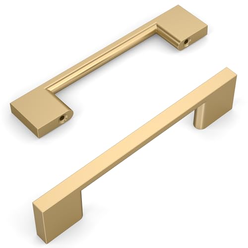 Amerdeco 10 Pack Champagne Bronze Cabinet Pulls 3-3/4 Inch(96MM) Hole Centers Kitchen Cabinet Handles Cabinet Hardware Kitchen Handles for Cabinets Cupboard Handles Drawer Pulls ZH0060 - color: Champagne Bronze, size: 3-3/4"/96MM Hole Center, style: 10 Pa