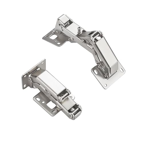 Qrity 2X Soft Close Hinges with Screws 175° Hydraulic Cabinet Doors Hinge - size: 2 Pcs Hinges-Slow Close