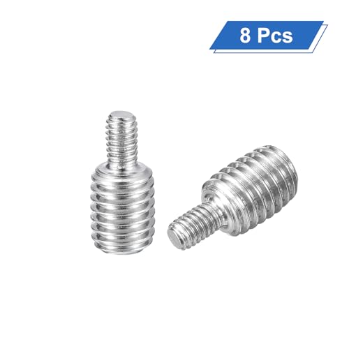 uxcell M4x6mm to M8x10mm Double End Threaded Stud Screw Bolt, 8Pcs 304 Stainless Steel Thread Reducer Adapter for Furniture Machinery Assembly Fastener - size: M4x6mm to M8x10mm