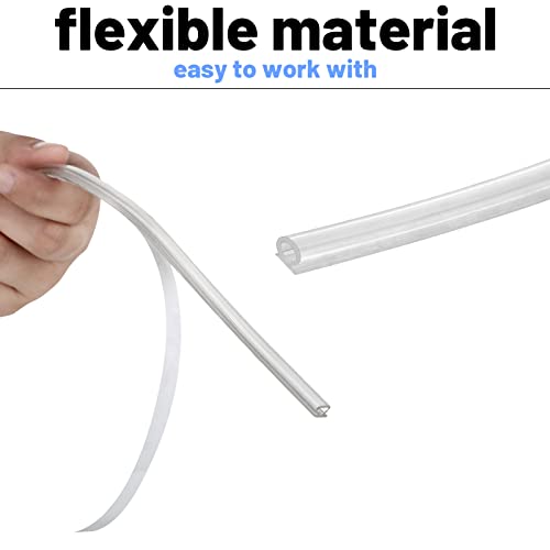 Tondiamo Shower Door Strip Seal for Glass,7/32 X 98.4 Inches,2 Rolls - color: 7/32 x 98.4 Inches