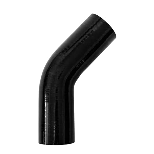 ID 2.5 inch 45 Degree Silicone Elbow Coupler Hose 4" Leg Length - color: Black 45, size: ID: 2.5" (63mm)