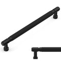 Amerdeco 10 Pack Matte Black knurled Cabinet Pulls 10" | Drawer Pulls Cabinet Hardware Kitchen Cabinet Handles for Bathroom ZH0072 - color: Matte Black, size: 10" hole center
