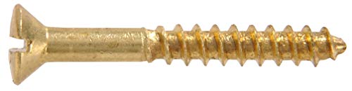 Hillman 1173 Brass Oval Head Slotted Wood Screw 8 x 1 1/4 in. 30-Pack