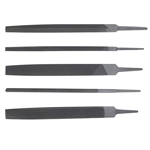 ECSiNG Set with 5Pcs Metal File Set Cut Engineers File Flat File Half Round File Round File Triangular File Square File for Metal Wood Plastic Gypsum Wallboard