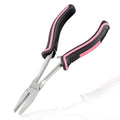 Long Reach Flat Nose Pliers Smooth Jaws for Jewelry Making, 6 Inches Duck bill Pliers Small Jewelry Pliers for Wire Bending Straightening, Working In Tight Spaces, Pink Tool for Women - style: Flat Nose Pliers