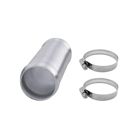 AC PERFORMANCE 1.5" (38mm) OD Aluminum Alloy Hose Joiner Silicone Pipe Connector Bead, 4" Length with 304 SS Clamps - size: 1.5" (38mm)