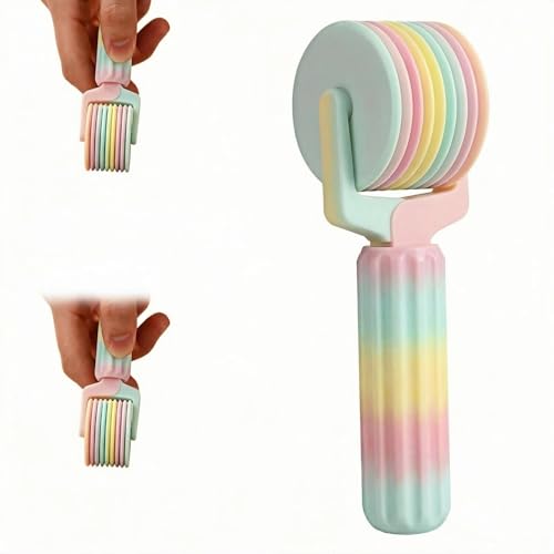 Diamond Painting Roller & Stylus Kit, Rainbow Gradient Plastic Pressing Roller for 5D Diamond Art, Efficient Point Drill & Rhinestone Fastening Tool for Adults & Kids