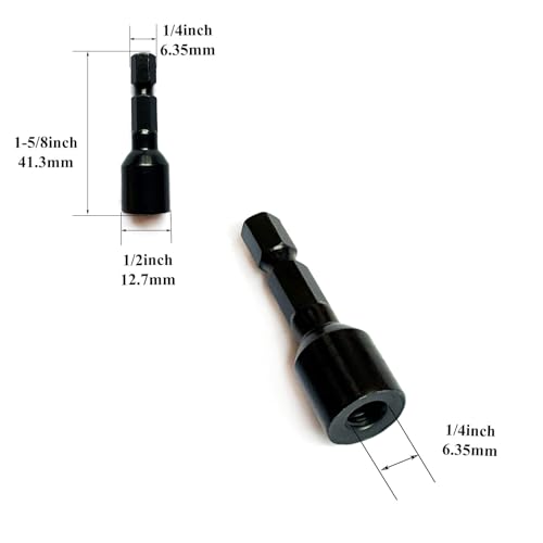 1/4"-20 Hanger Bolt Driver Double Headed Wood Screws Fully All Threaded Rod Threaded Insert Hexagon Head Drill Driver Bits - size: Driver 1/4-20"-1pcs