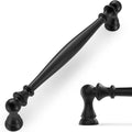 10 Pack 6-1/4 Inch(160mm) Kitchen Cabinet Handles Matte Black Cabinet Pulls Zinc Alloy Drawer Pulls Solid Kitchen Hardware - color: Matte Black, size: 6-1/4'' Hole Center(160mm)