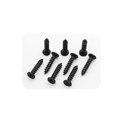100PCS #8 x 3/4" Black Phillips Flat Head Wood Screws Carbon Steel Self-Tapping Fasteners for Indoor Furniture Woodworking DIY Projects Cabinet Assembly Hardware - size: #8 x 3/4"