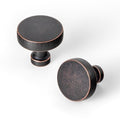 Goo-Ki 6 Pack Cabinet Knobs Antique Oil Rubbed Bronze Drawer Knobs Zinc Alloy Kitchen Hardware - Single Hole/Screw Bar Cabinet Pulls Drawer Handles - color: Antique Oil Rubbed Bronze, size: 1.2 Inches