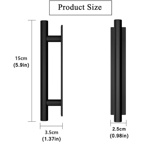 kwa heri 15Pack Self-Stick Push Pull Helper Black Hidden Cabinet Handles ABS Plastic Door Window Wardrobe Instant Cabinet Drawer Furniture Handles