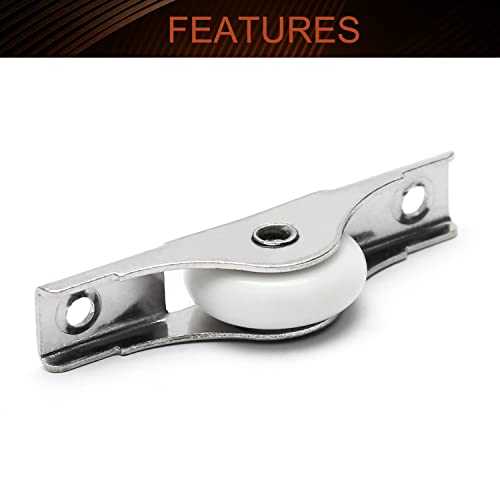 MroMax 10Pcs 23mm/0.91" Dia Screen Door Rollers Nylon White Sliding Wheel Electroplating Sliding Wheel with Stainless Steel Shell for Garage Screen Door - color: 10pcs White Wheel