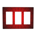 Spider Web Triple Rocker Switch Cover Plate | Fits standard 2-gang toggle and rocker switches, Durable polycarbonate thermoplastic with fade-resistant printed finish - color: Spider Web, size: Triple Rocker